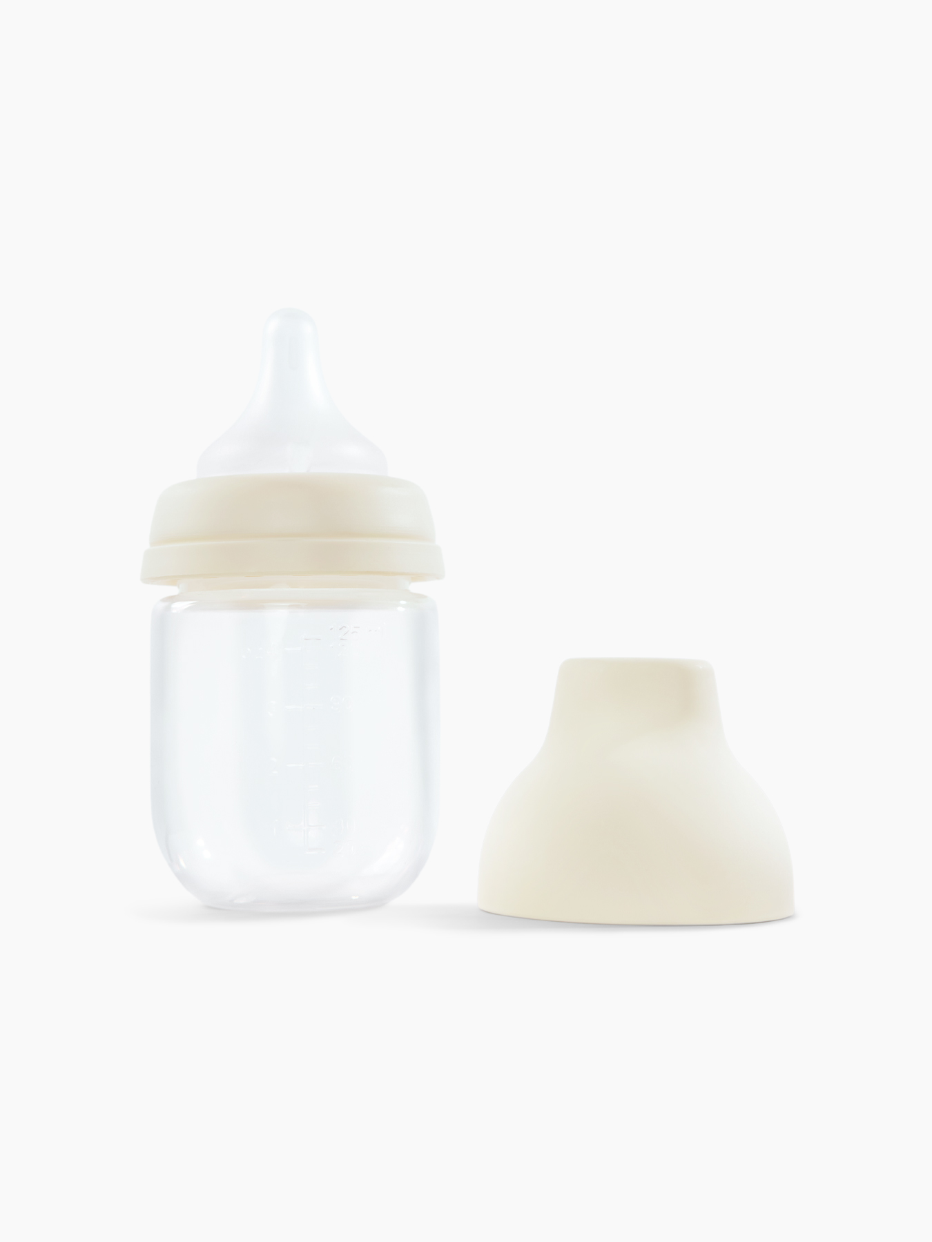 Бутылочка с крышкой и силиконовой соской, 125 мл