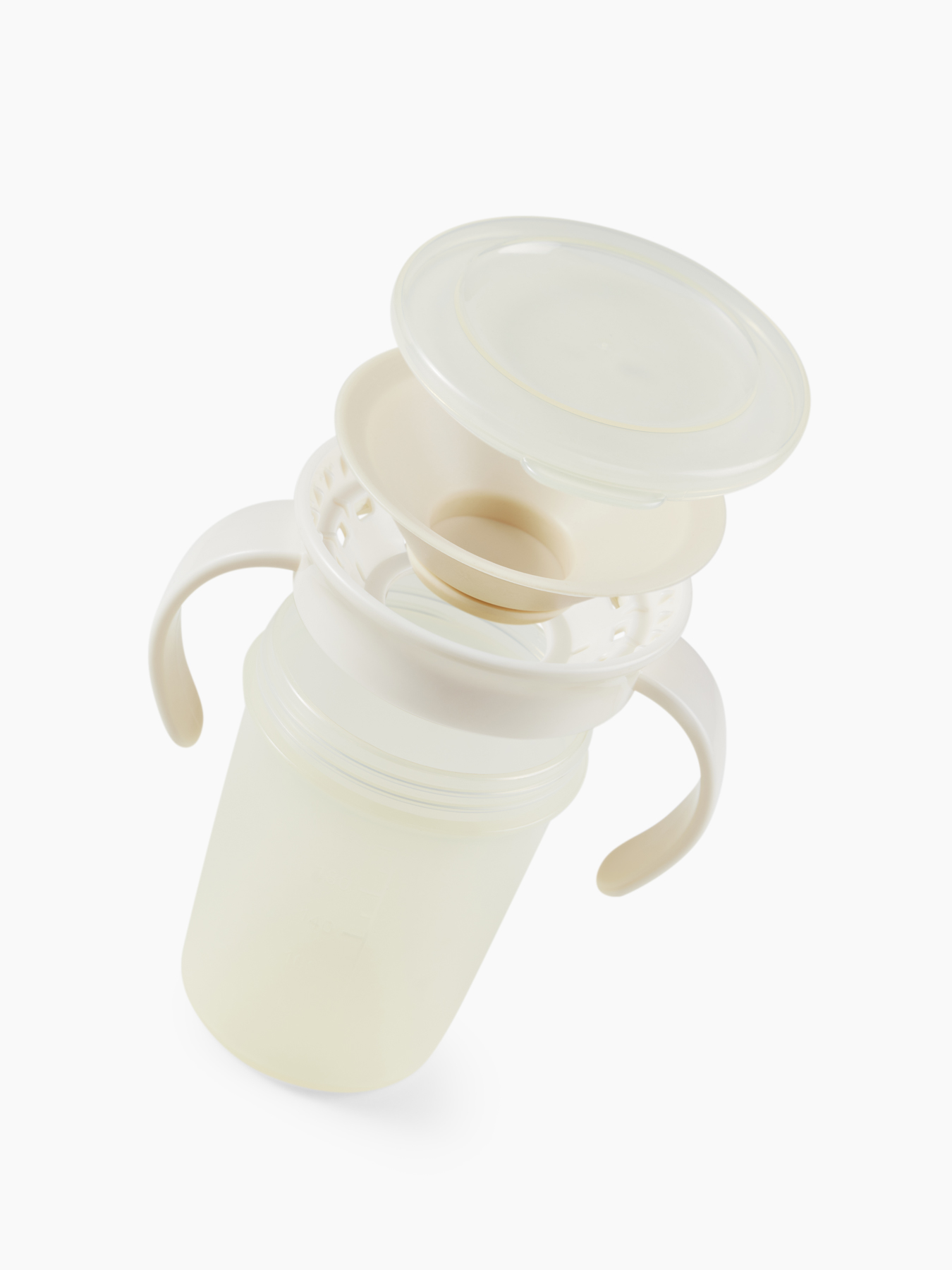 Поильник с ручками 360°, 220 мл (cream)