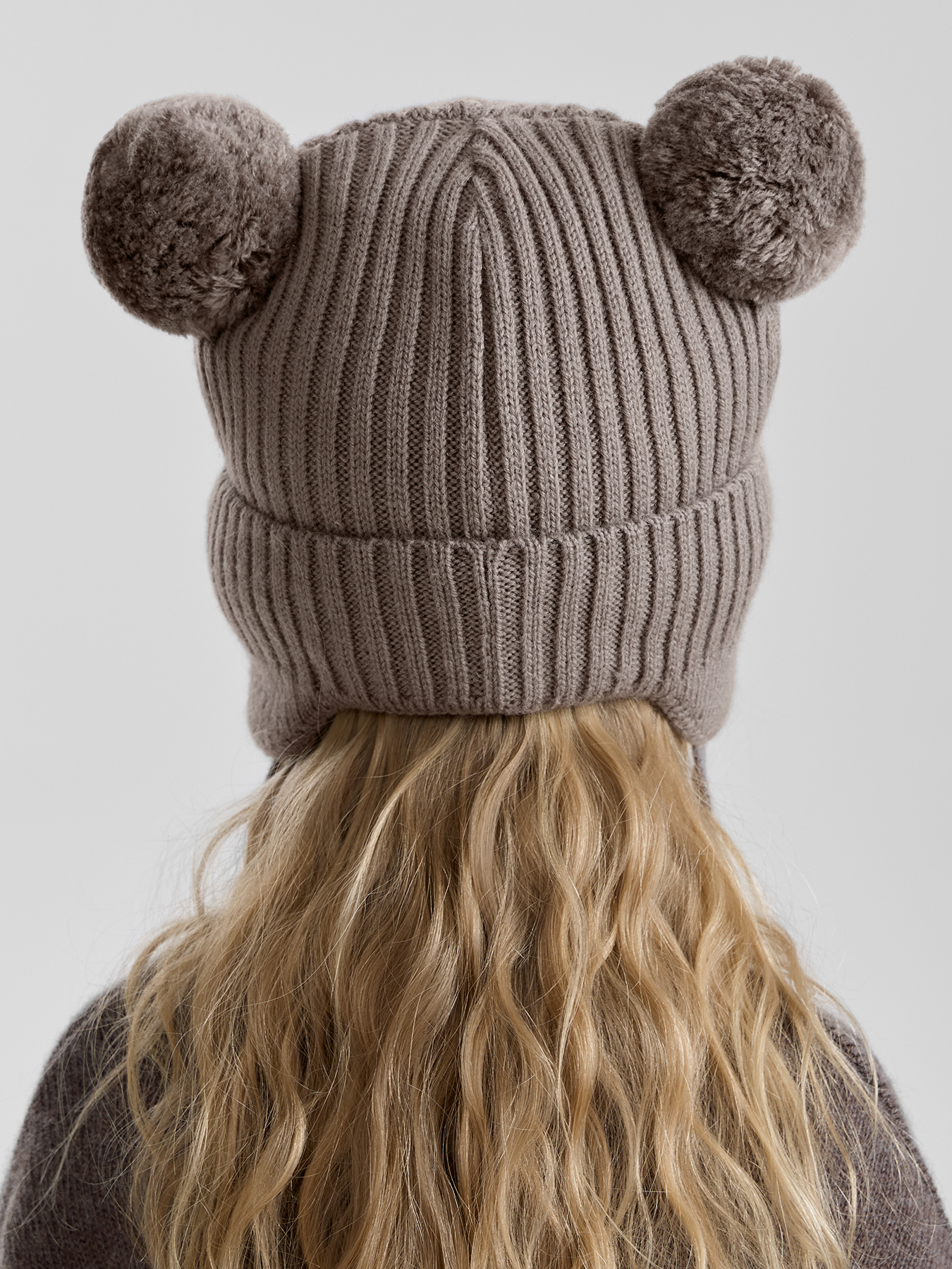 Шапка детская зимняя серый / grey, 48–50