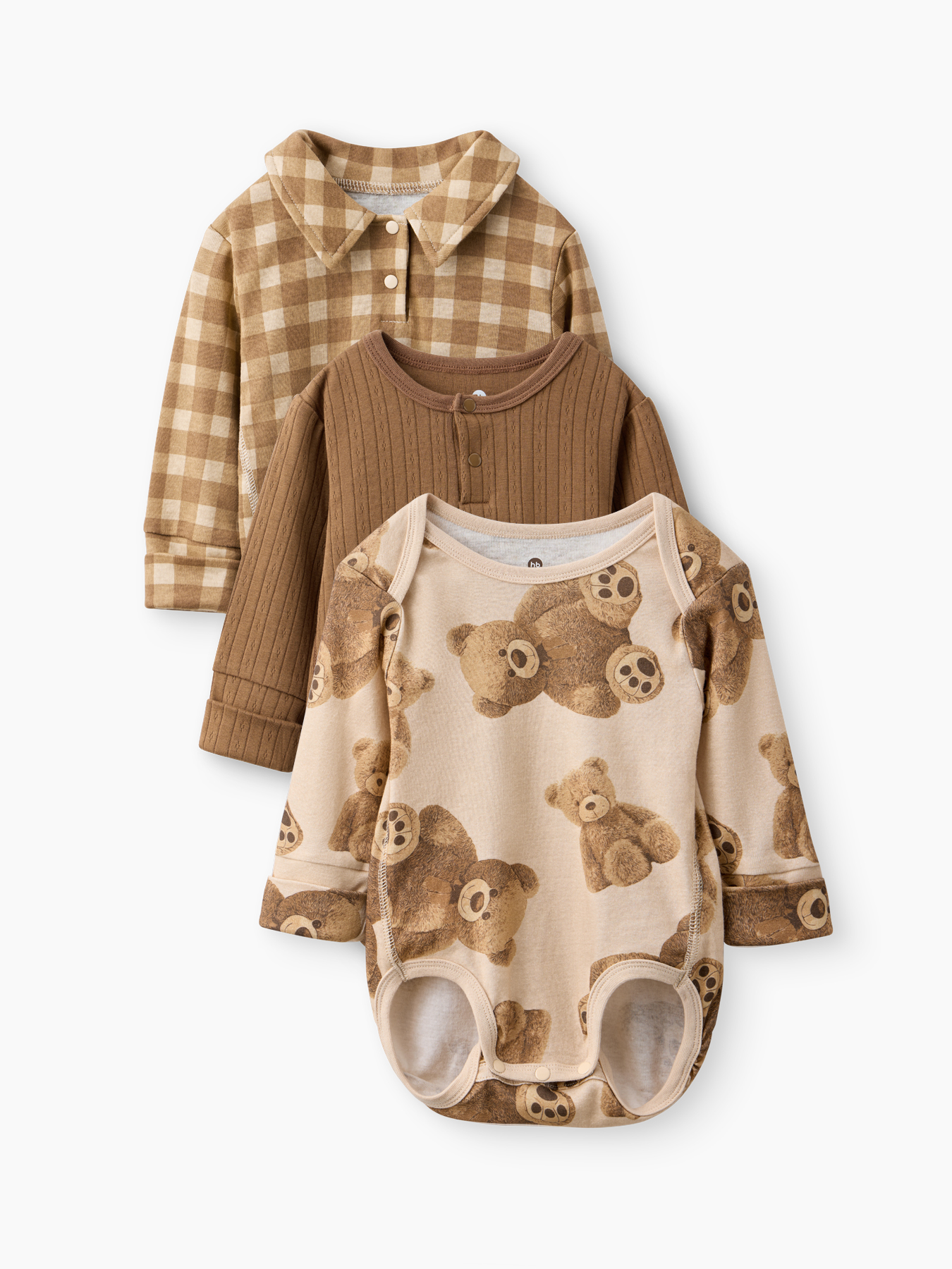 Боди с длинным рукавом детское (набор 3 шт.)