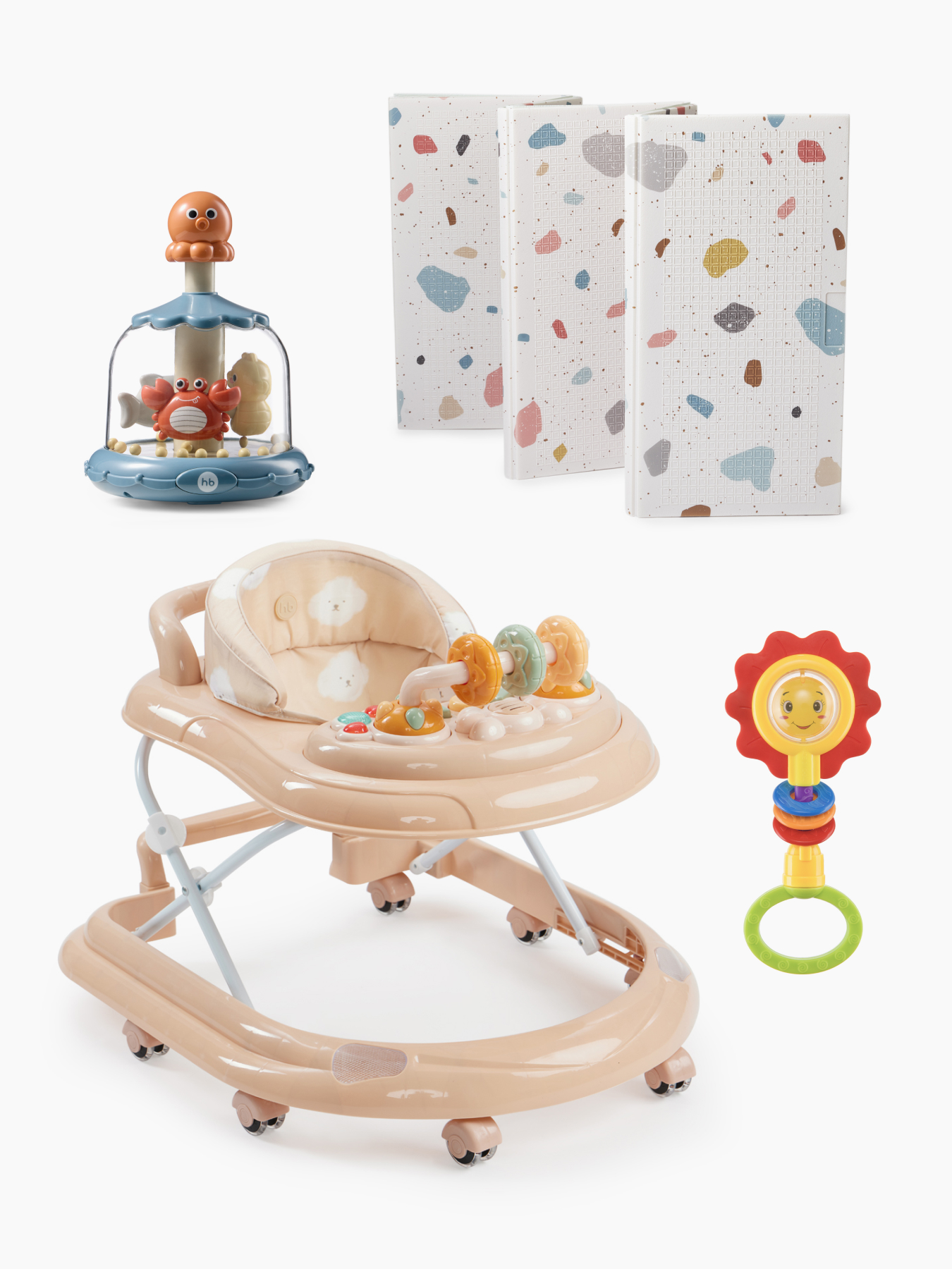 Набор с ходунками SMILEY V2 beige