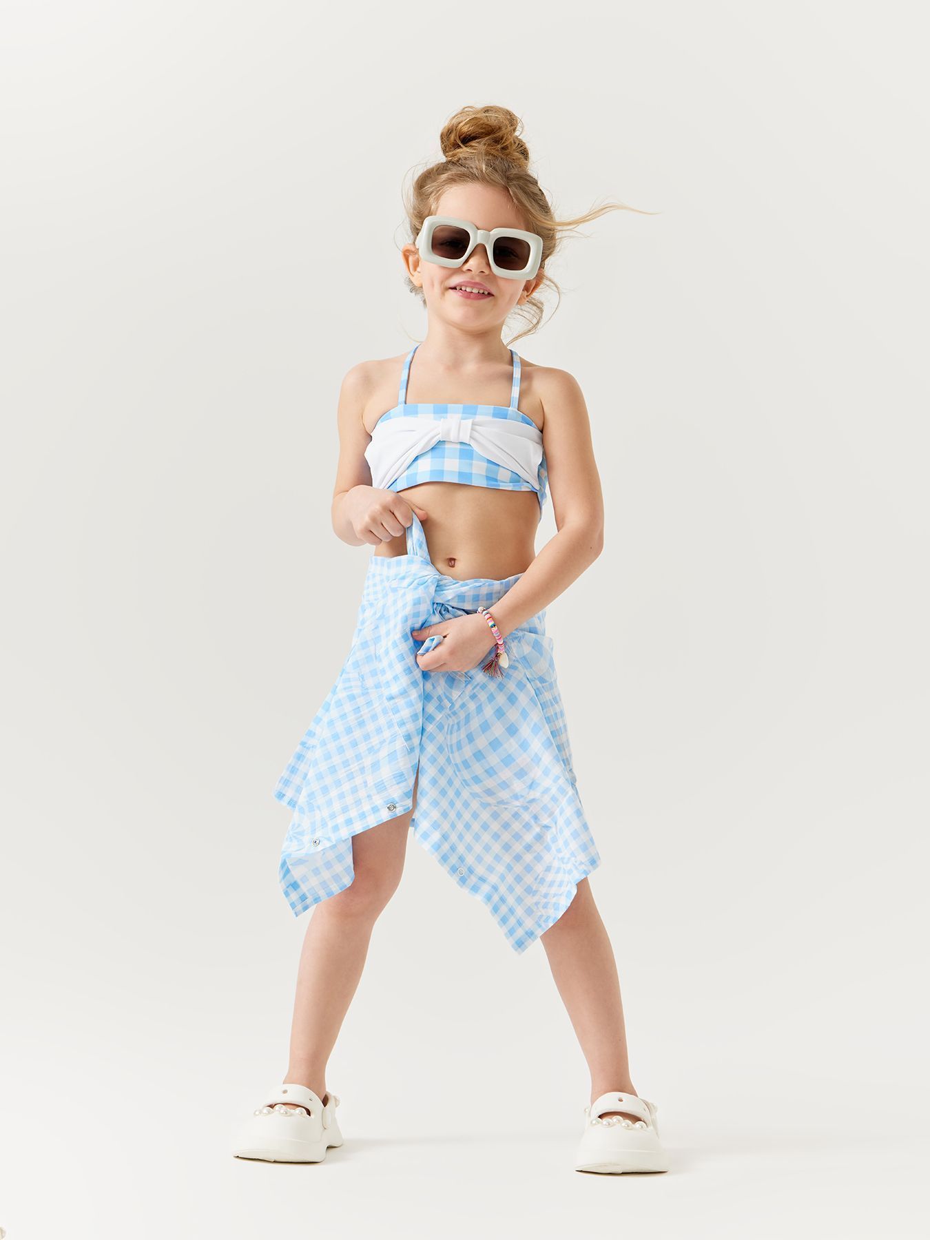 Купальник для девочек двухпредметный (лиф купальный, плавки)