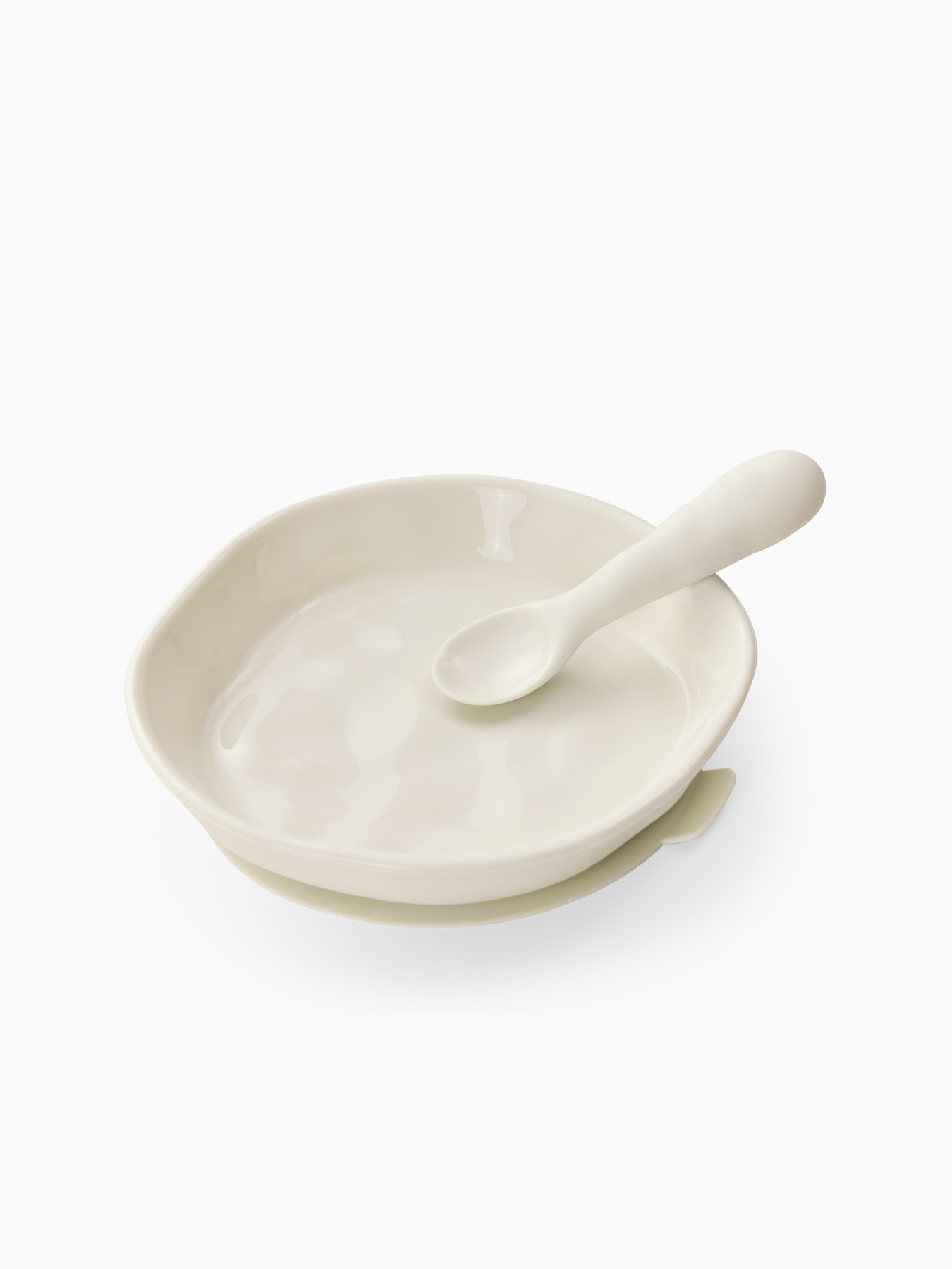 Силиконовая тарелка с ложкой