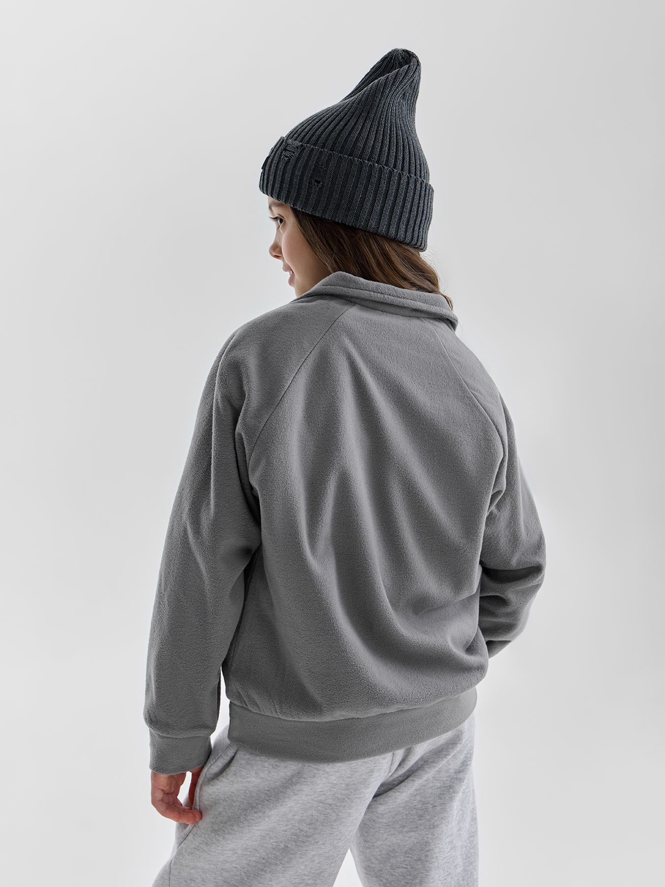 Джемпер флисовый модель «поло» детский