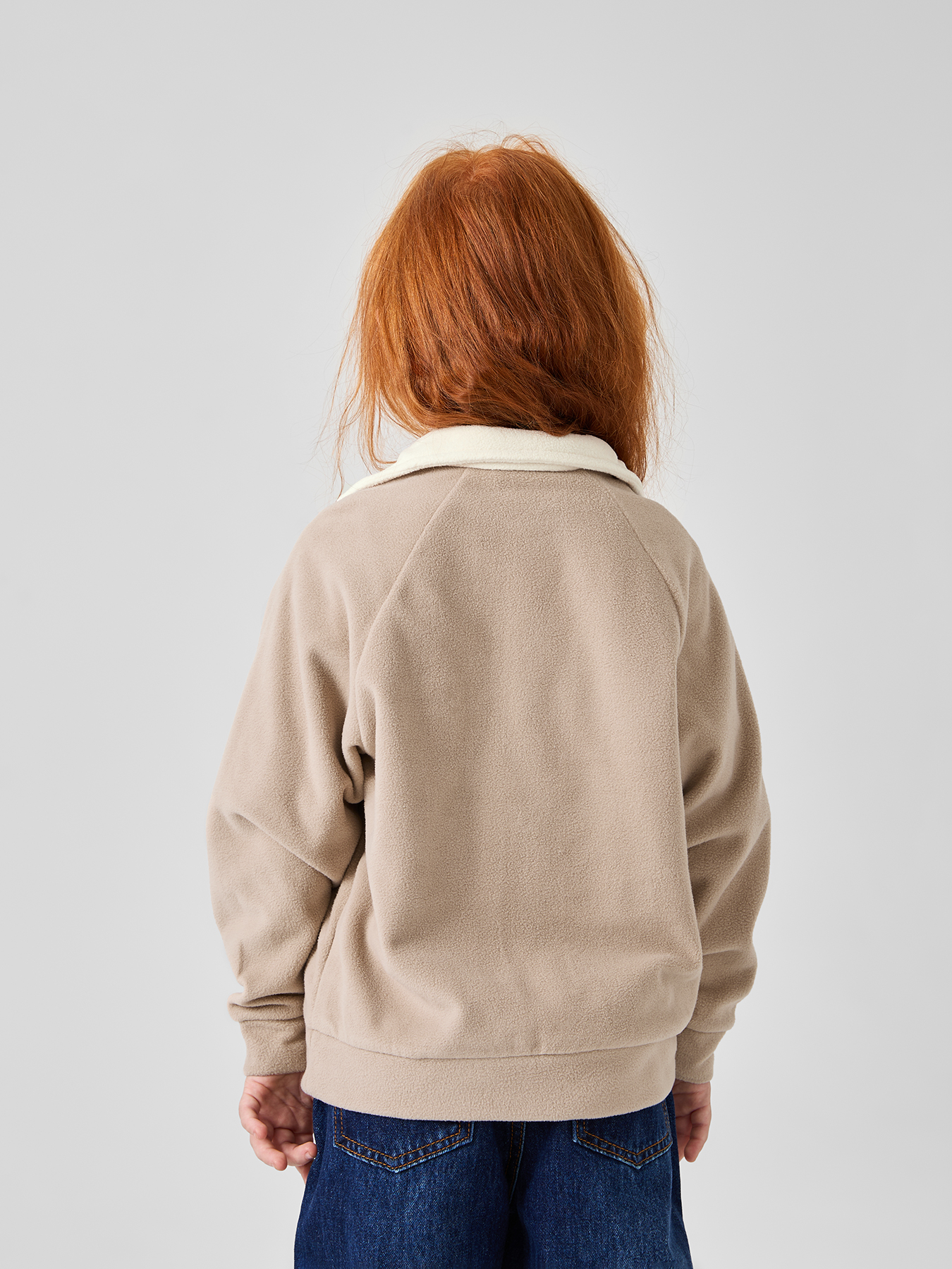 Джемпер флисовый модель «поло» детский