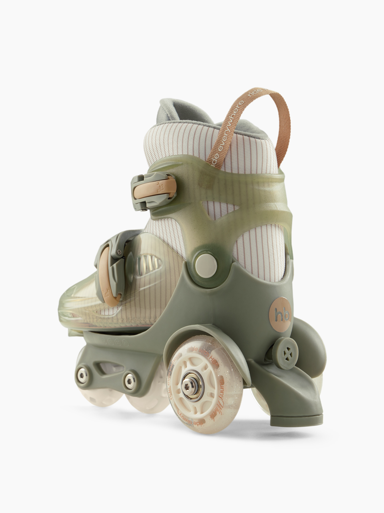 Раздвижные роликовые коньки детские SUNNY WHEELS (olive, S (26-29))