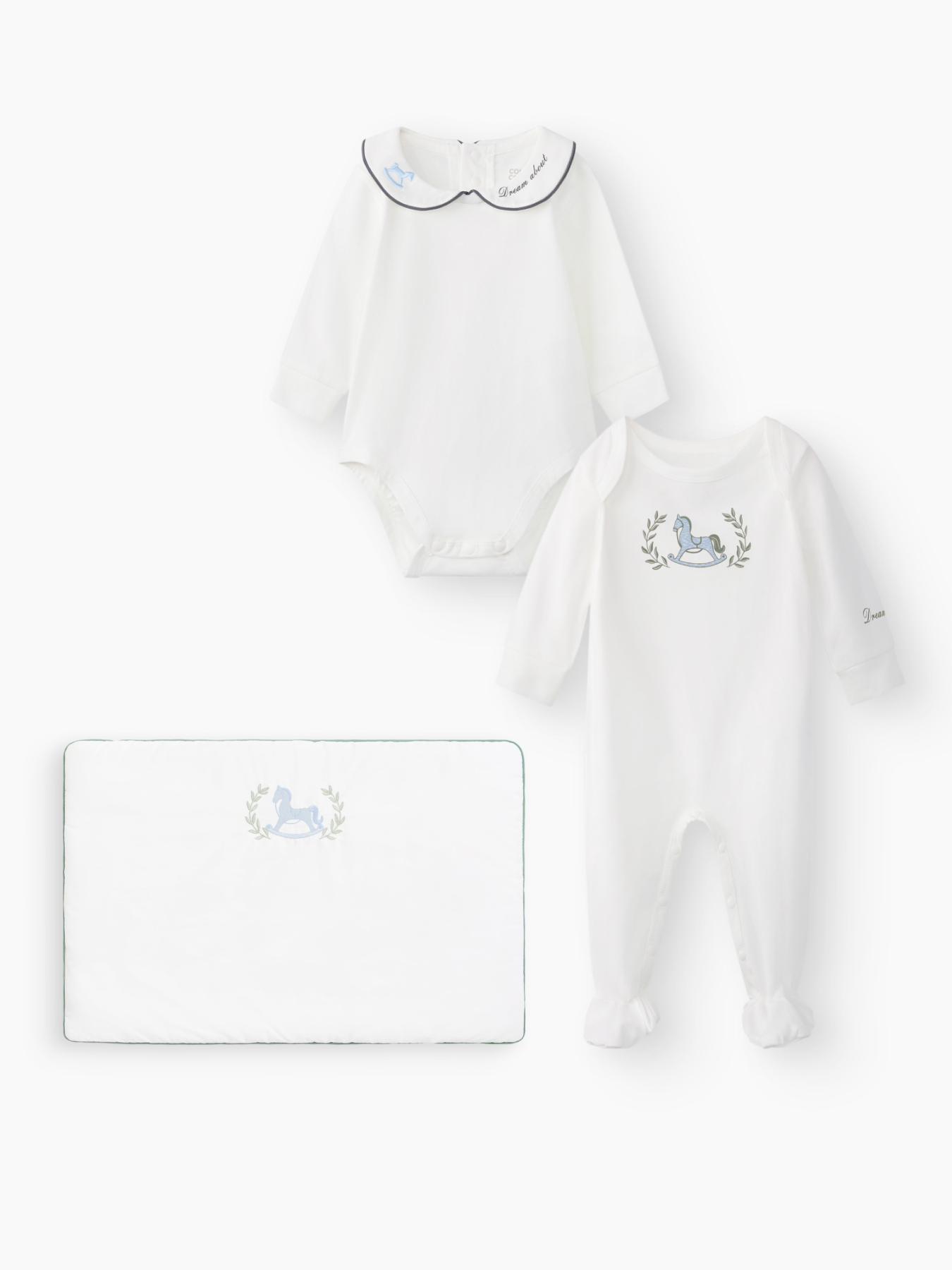 Набор новогодний боди и комбинезон с подушкой