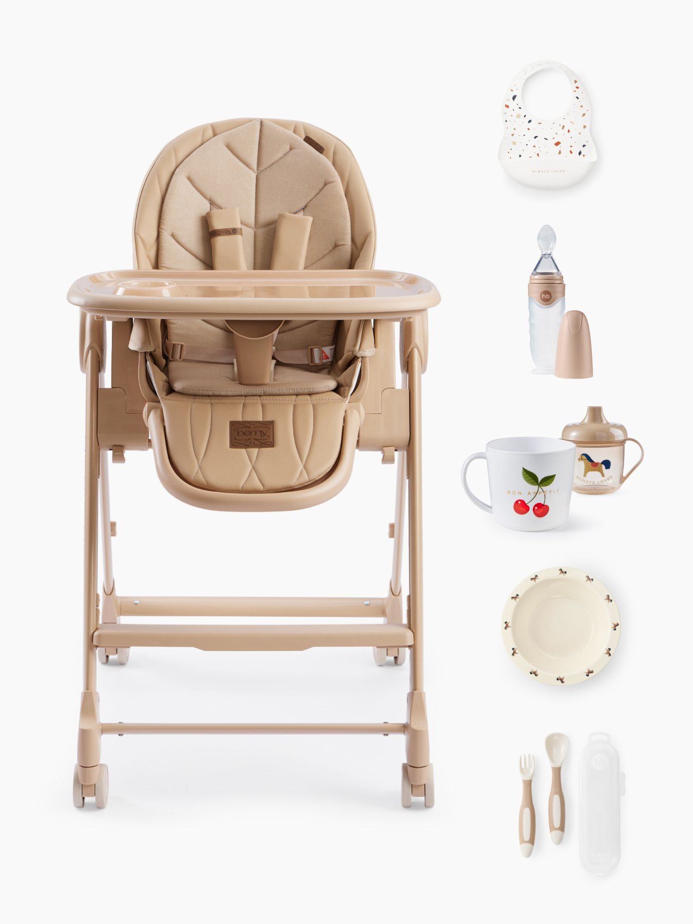 Набор со стульчиком для кормления Berny lux cappuccino