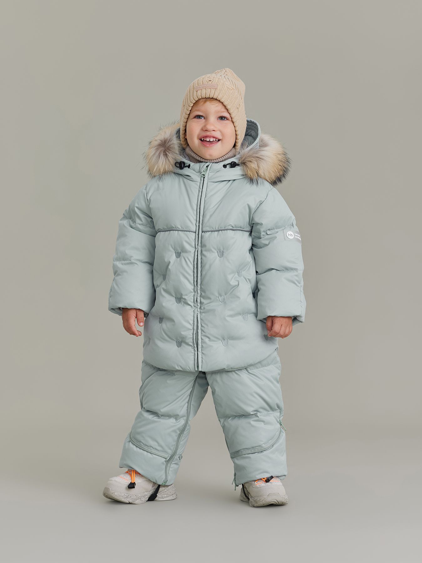 Комбинезон-трансформер детский с натуральной опушкой