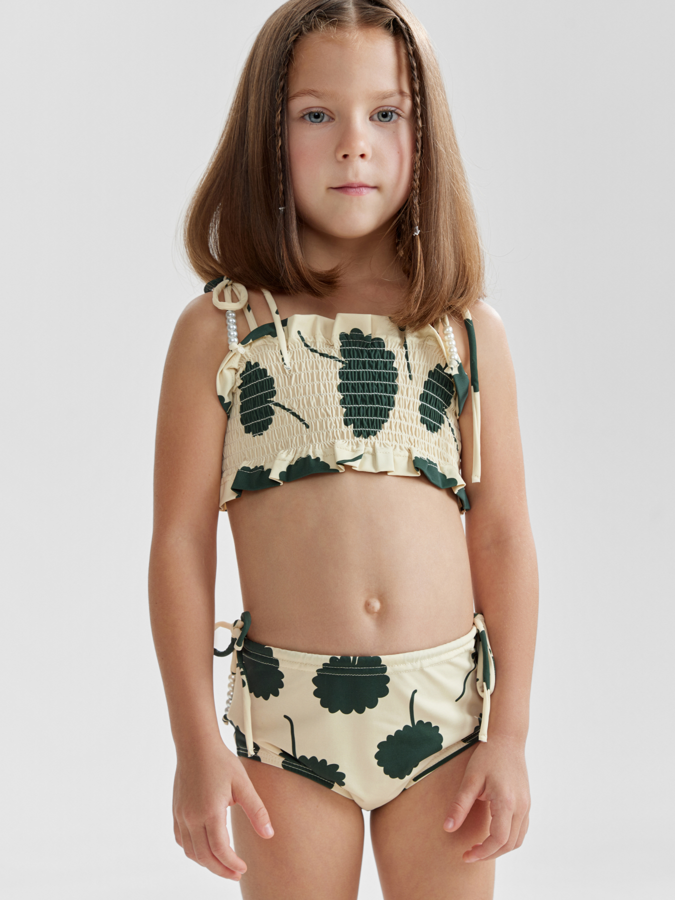 Купальник для девочек двухпредметный (лиф купальный, плавки)