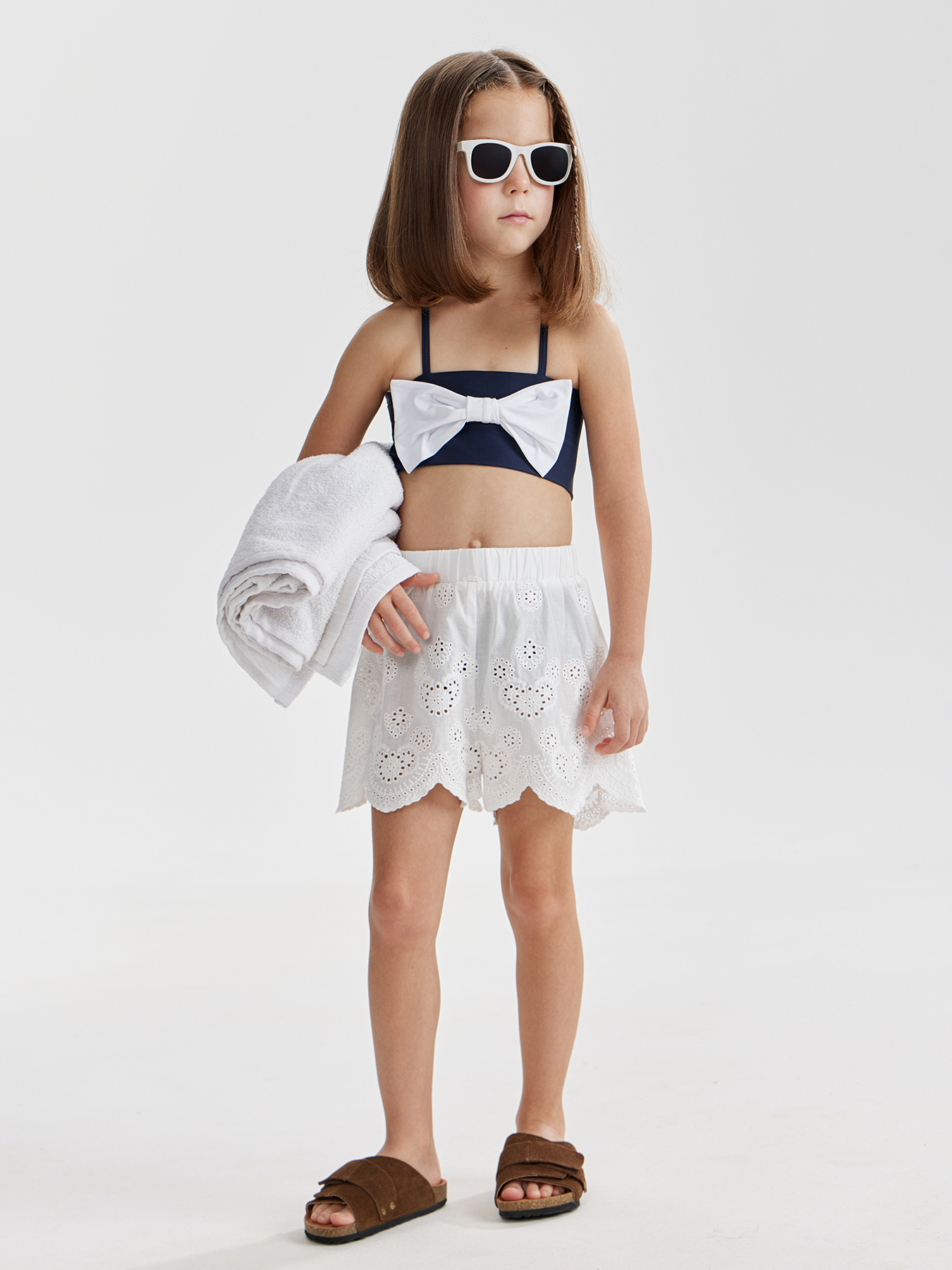 Купальник для девочек двухпредметный (лиф купальный, плавки)