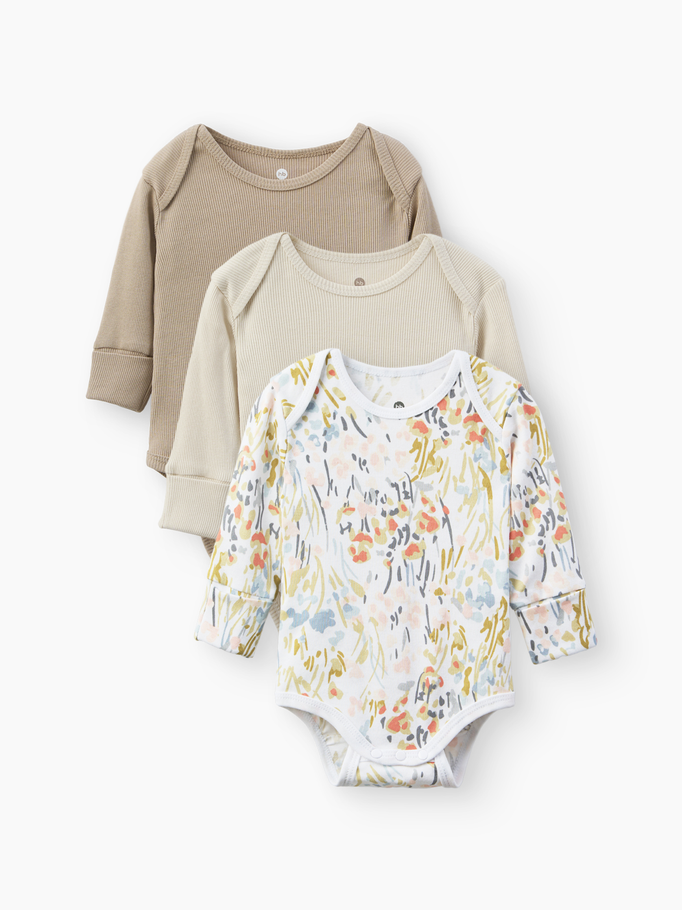 Боди с длинным рукавом детское (набор 3 шт.)