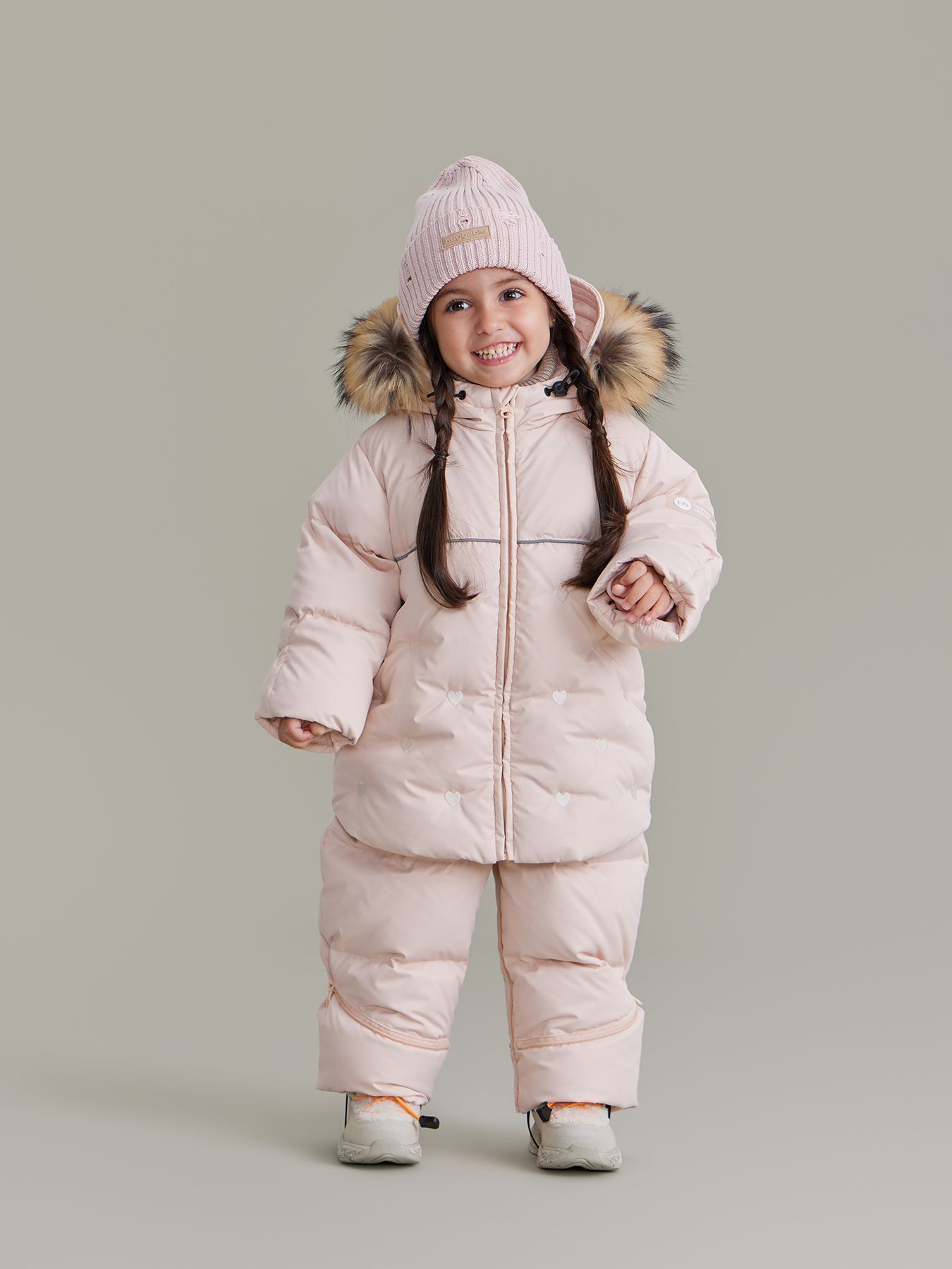 Комбинезон-трансформер детский с натуральной опушкой