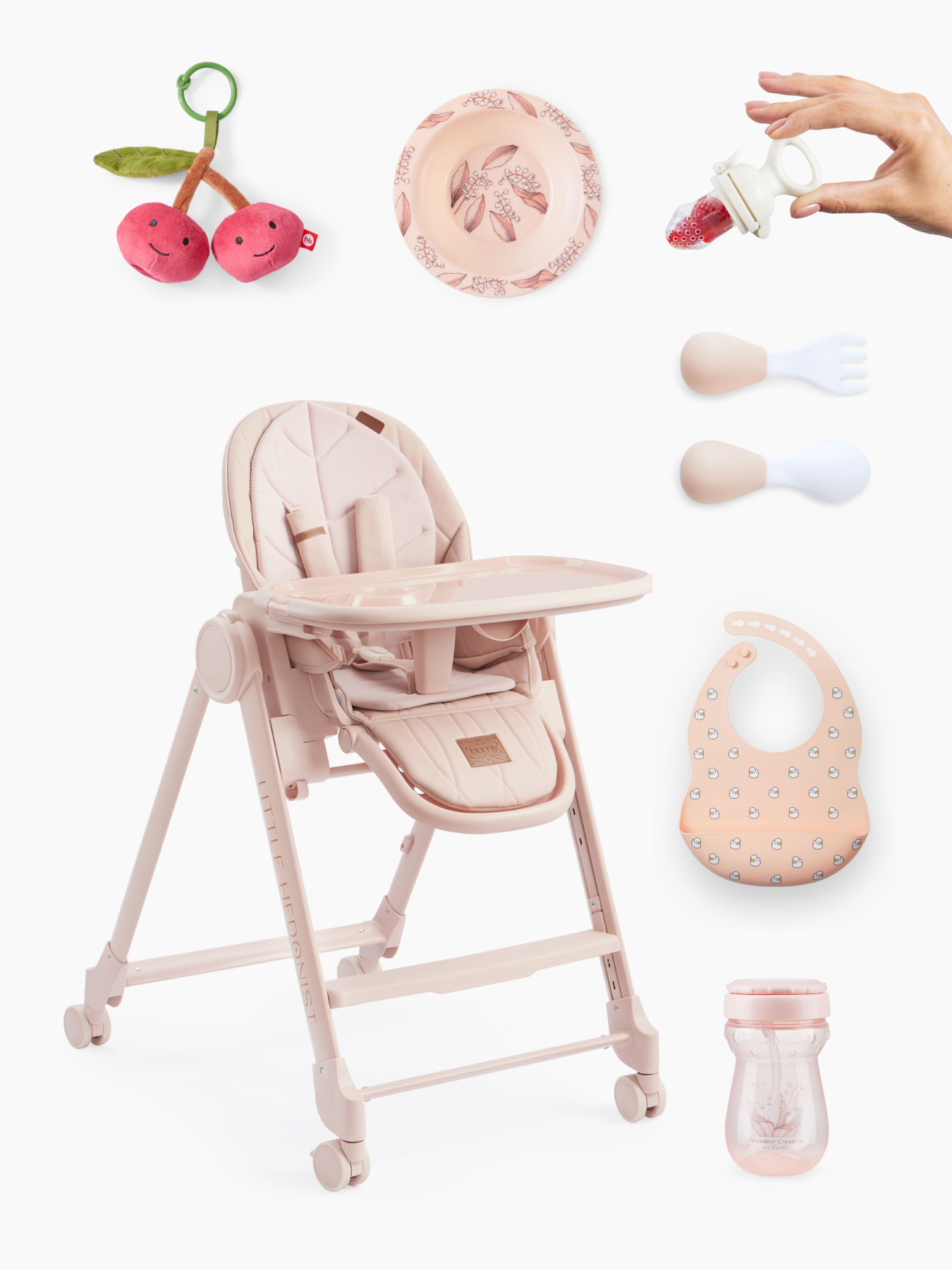 Набор стул для кормления для девочки