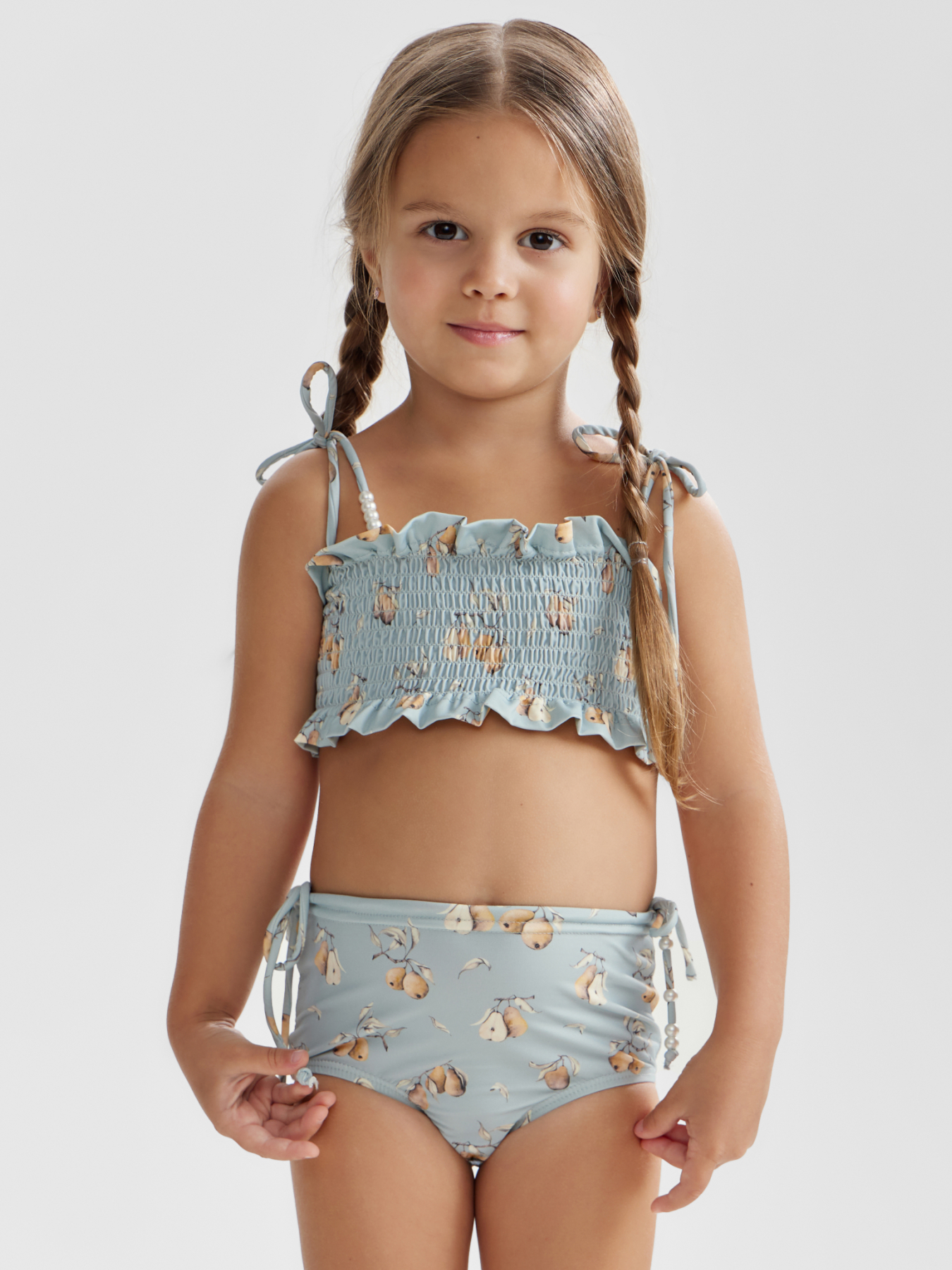 Купальник для девочек двухпредметный (лиф купальный, плавки)