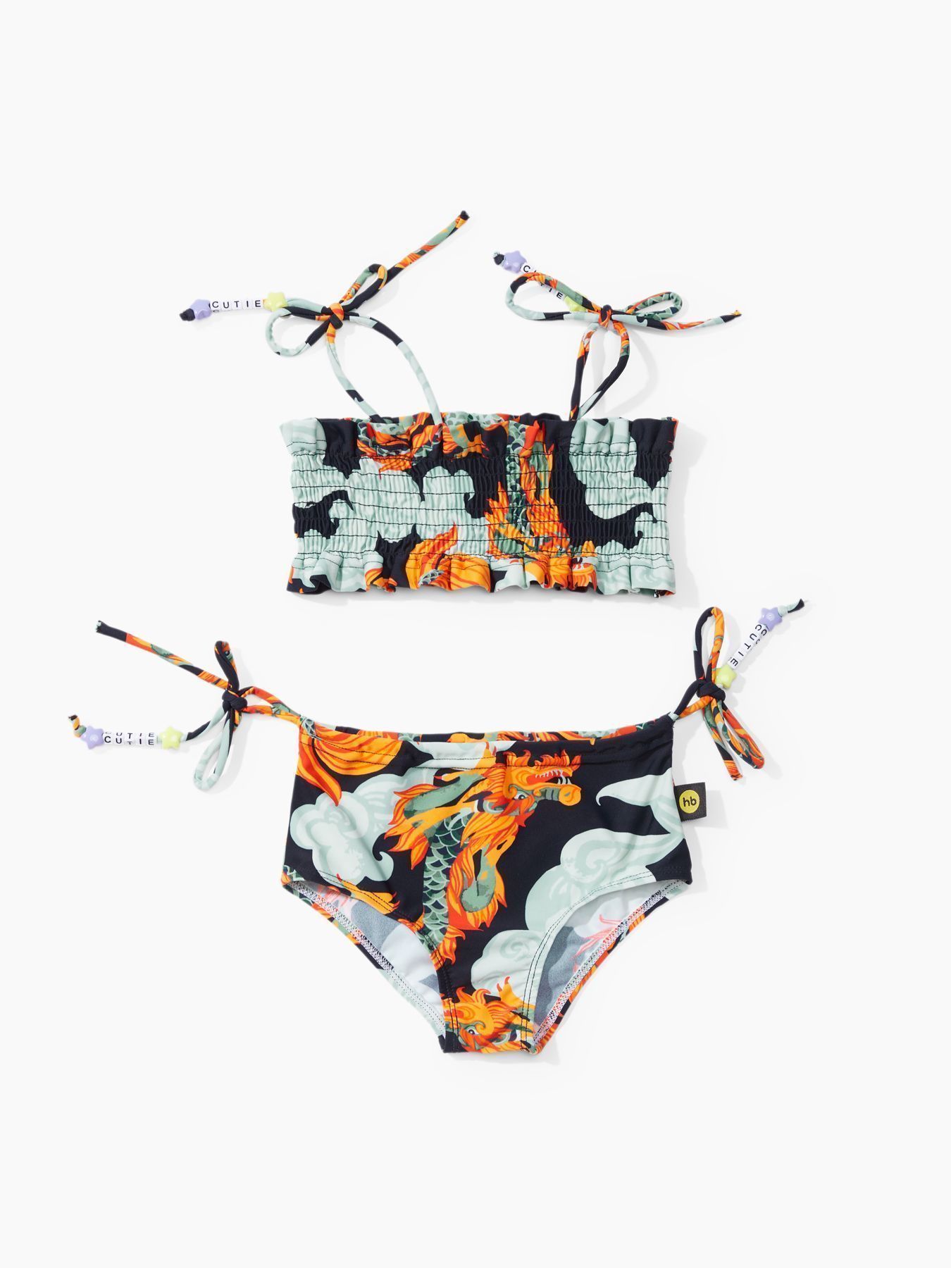 Купальник для девочек двухпредметный (лиф купальный, плавки)