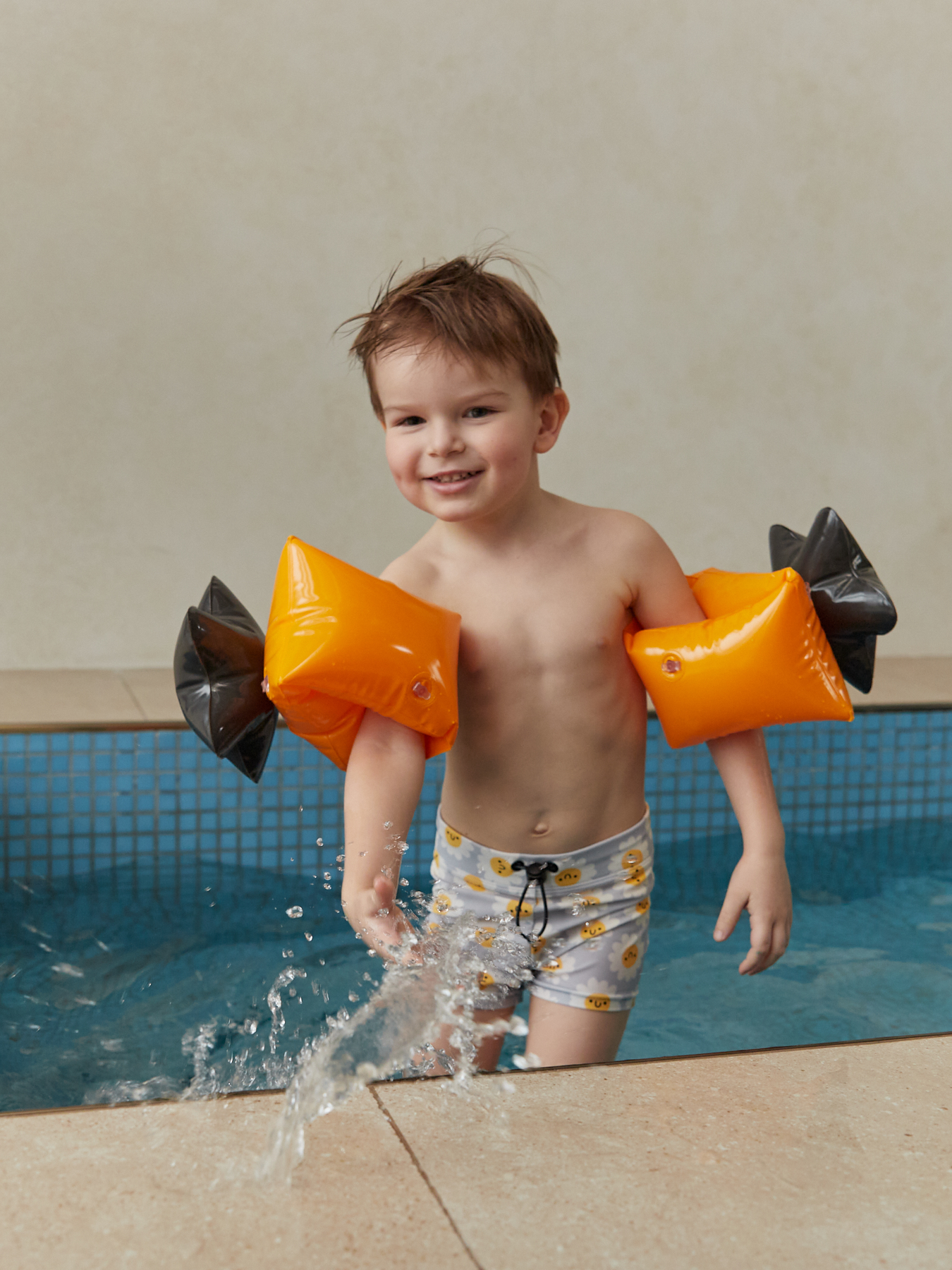 Нарукавники для плавания (orange&black)