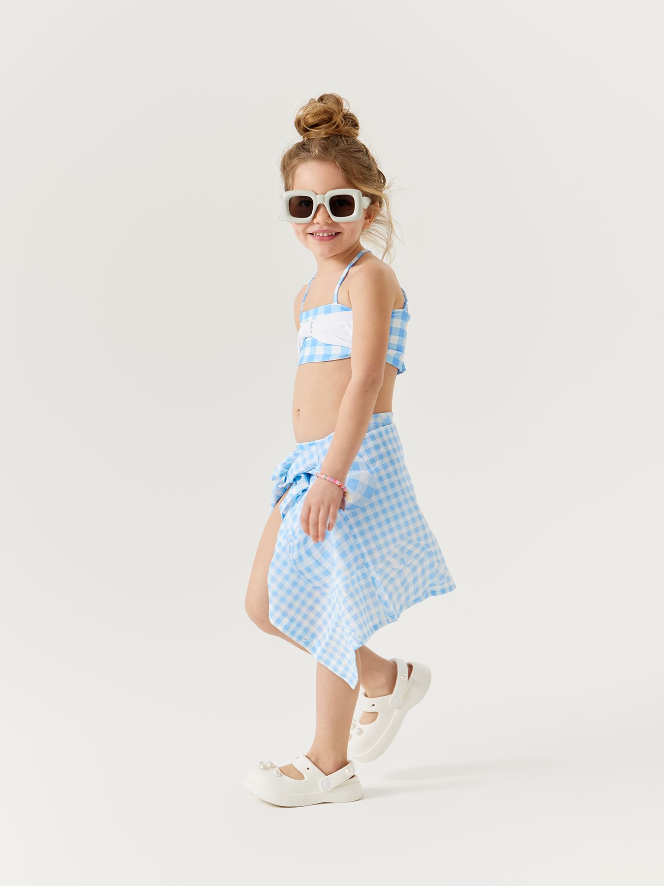 Купальник для девочек двухпредметный (лиф купальный, плавки)