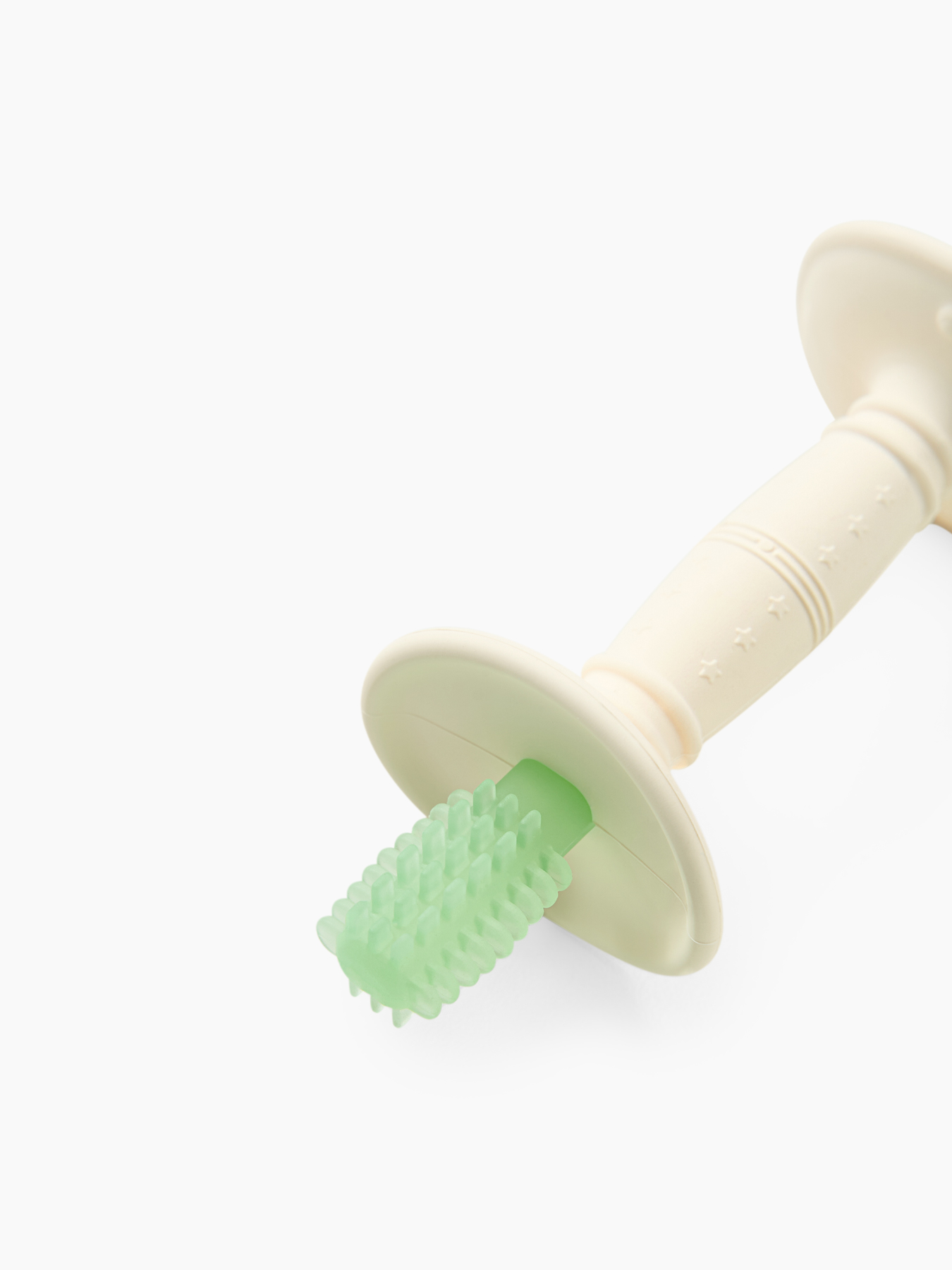 Силиконовый массажер для дёсен (прорезыватель) (milky green)