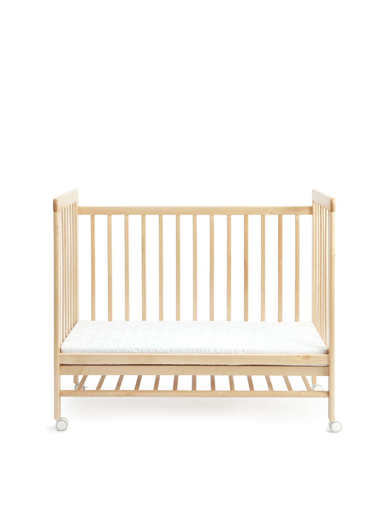 Комплект: Кроватка детская MIRRA LIGHT c матрасом и простынёй (натуральный / кремовый)