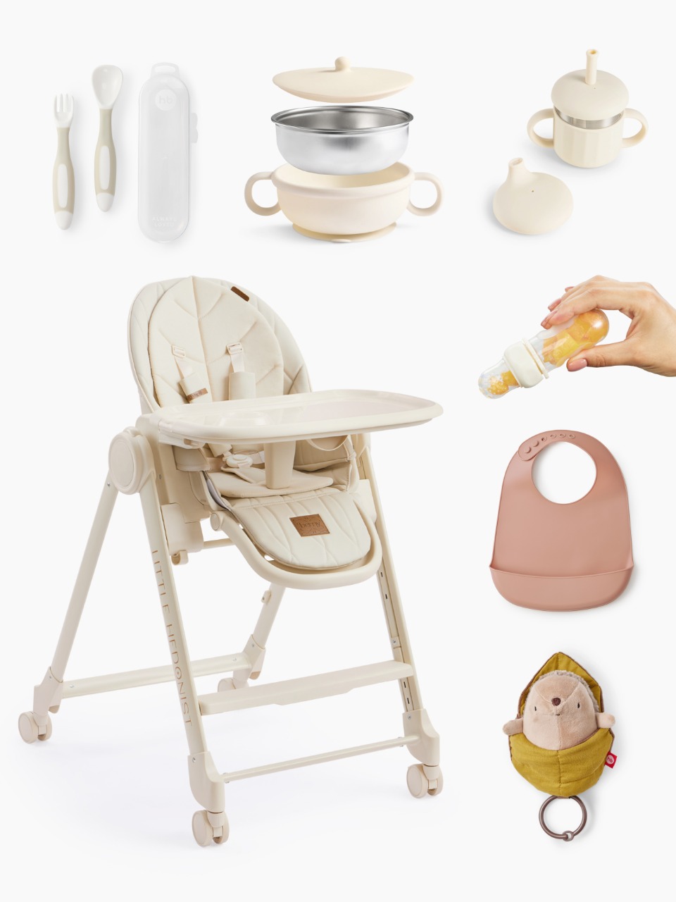 Набор со стульчиком для кормления BERNY LUX beige new
