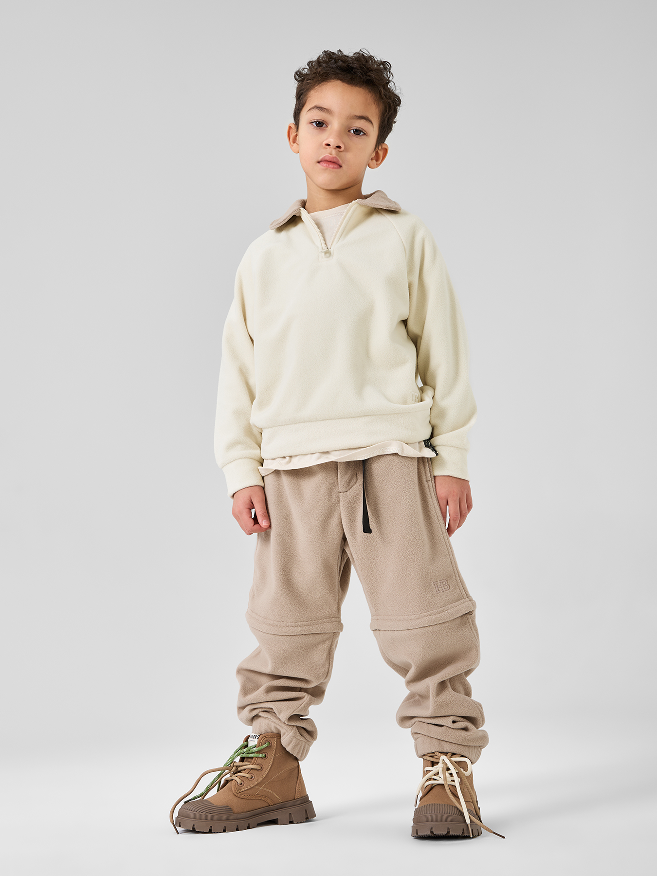 Джемпер флисовый модель «поло» детский