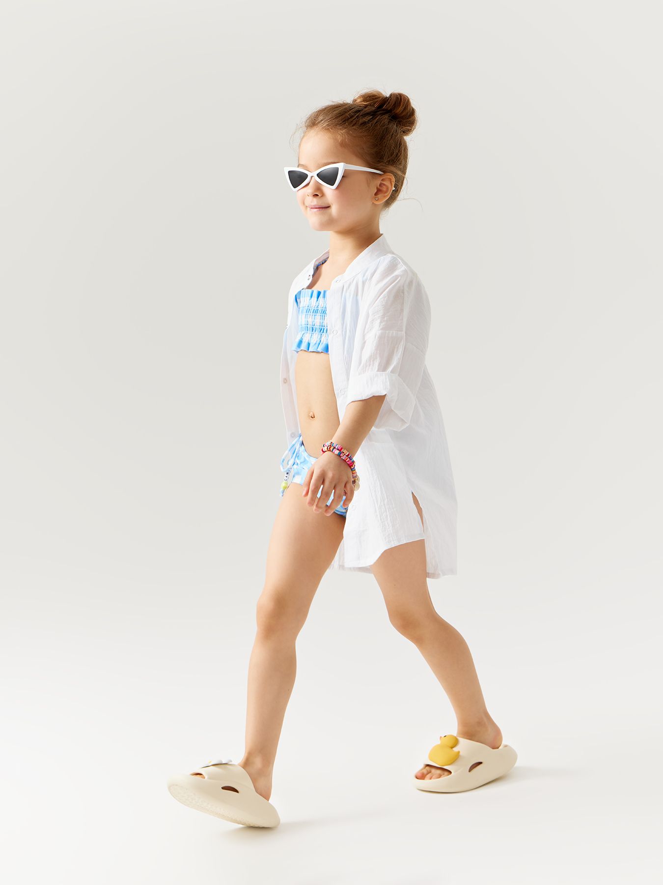 Купальник для девочек двухпредметный (лиф купальный, плавки)