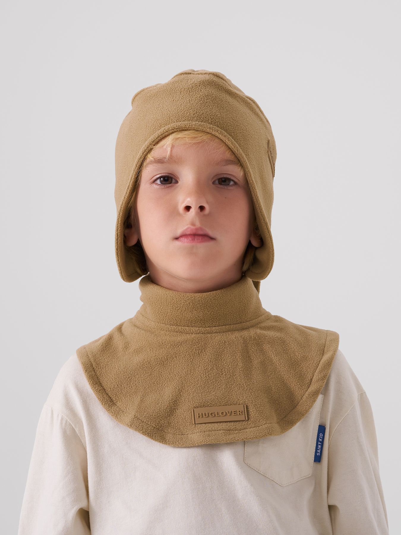 Набор детский флисовый: шапка, шарф-манишка