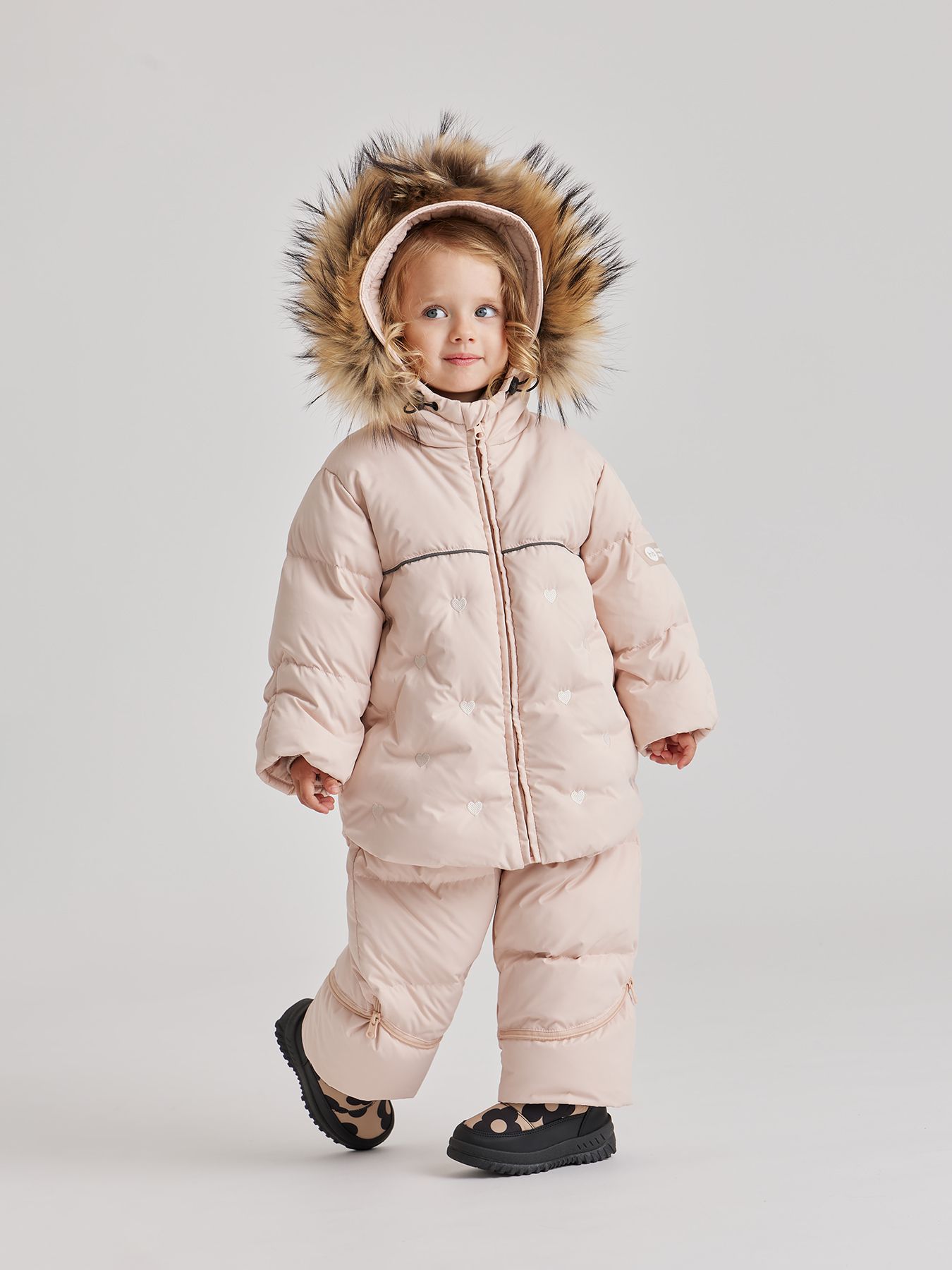 Комбинезон-трансформер детский с натуральной опушкой