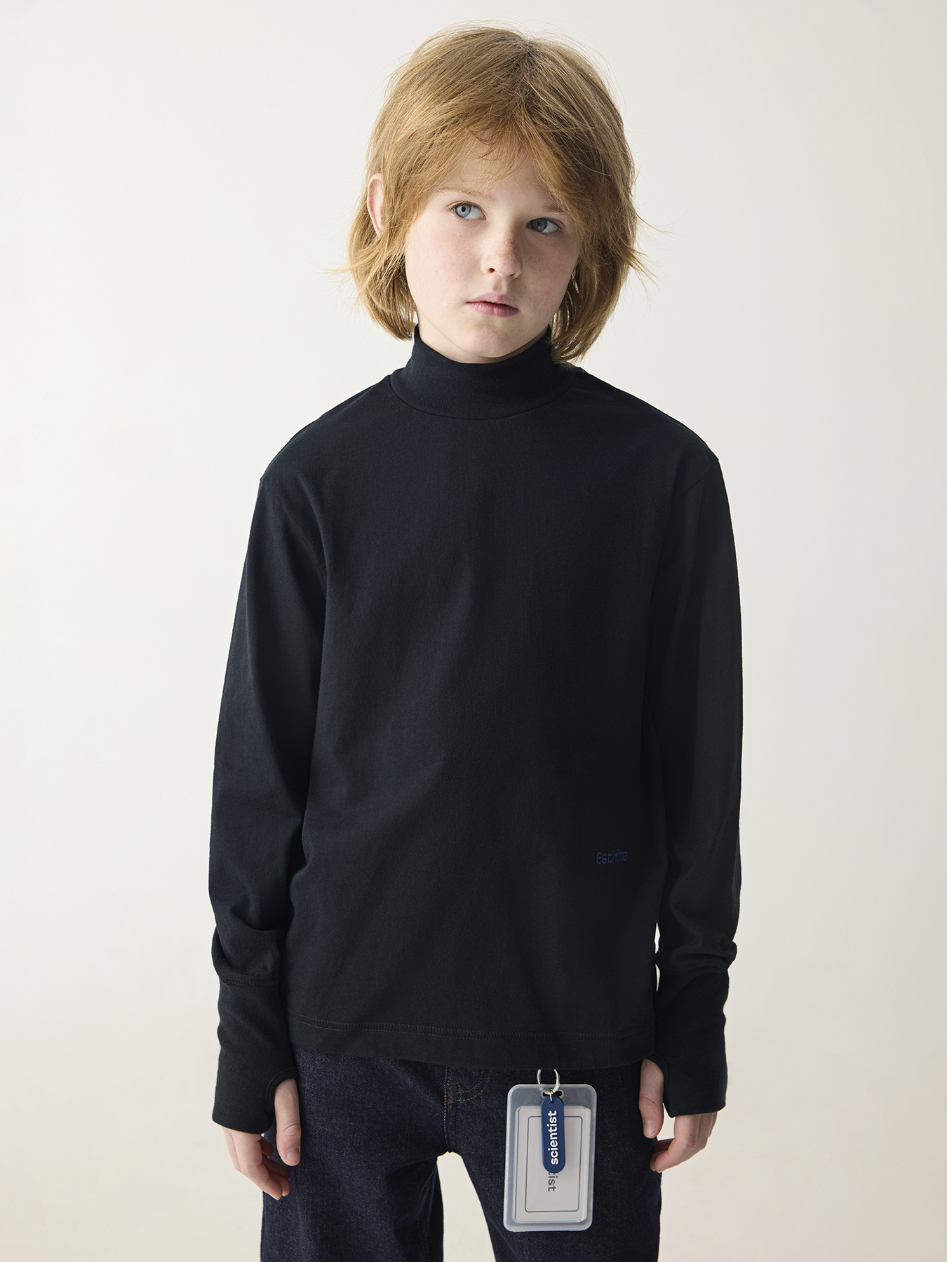 ПРЕДЗАКАЗ Лонгслив детский абсолютно черный / total black, 92–98