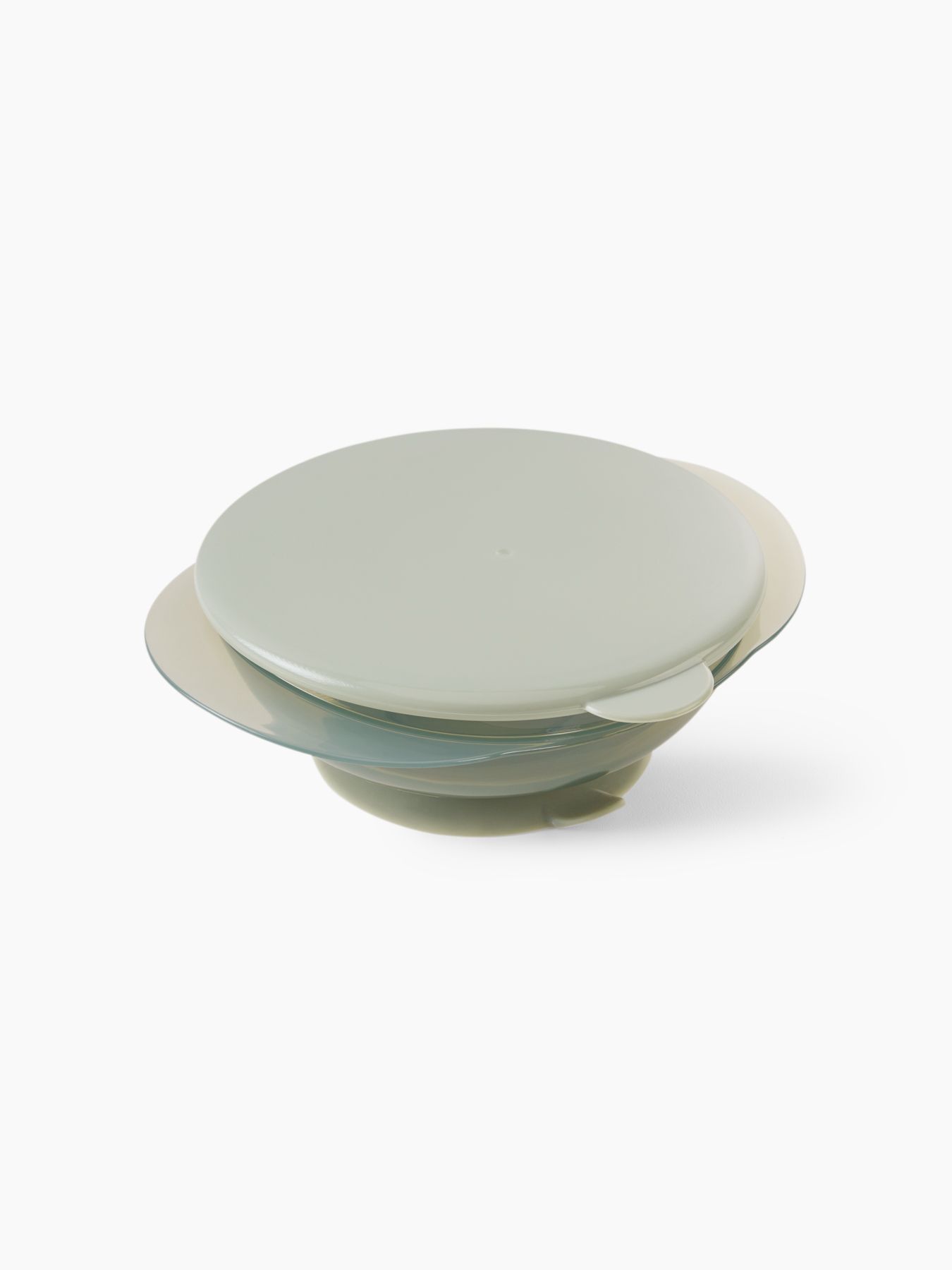 Тарелка на присоске с крышкой