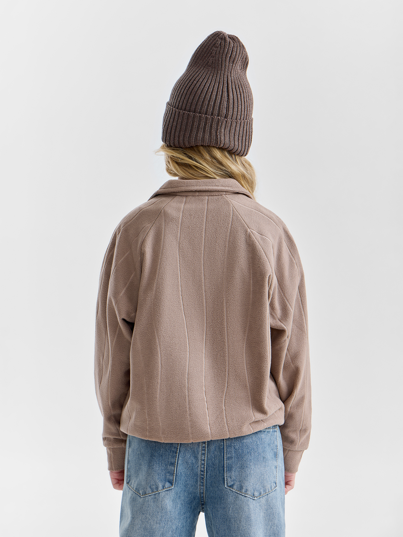 Джемпер флисовый модель «поло» детский