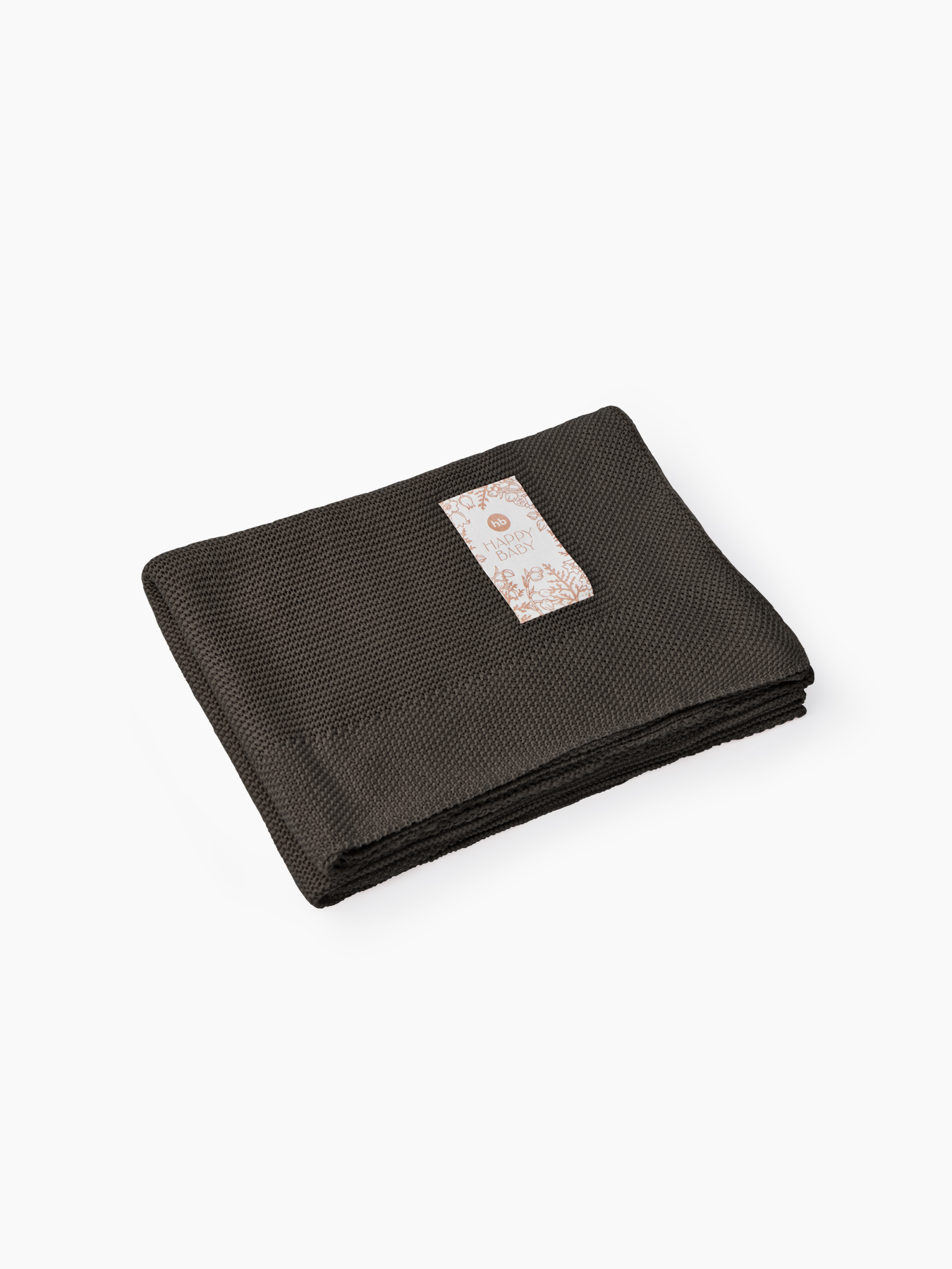 Плед вязаный  (кофе / coffee, 100x100)